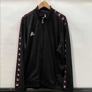 Adidas Men's Black and Red Track Jacket